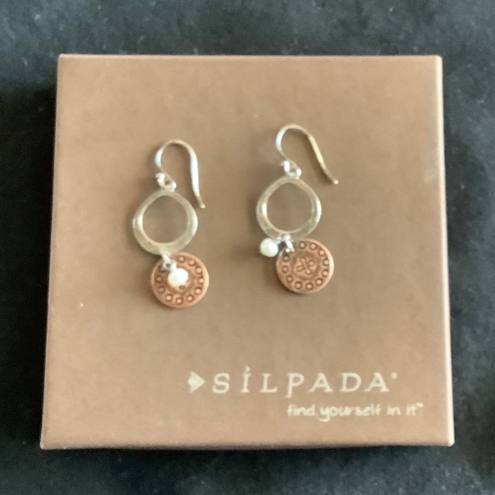 Silpada hammered disk dangle